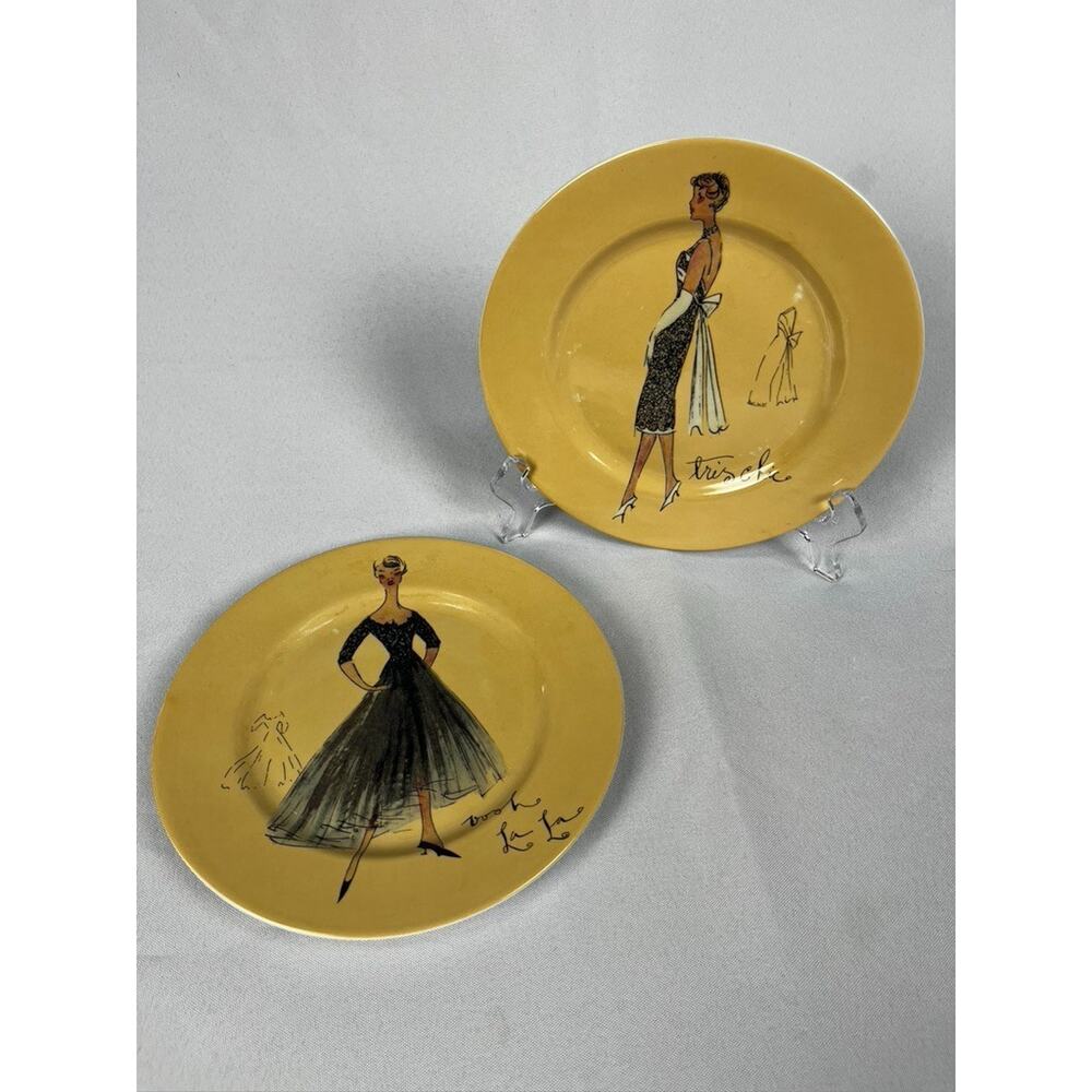 Rosanna Vintage Fashion Plates Ooh la la and Tres Chic Pair